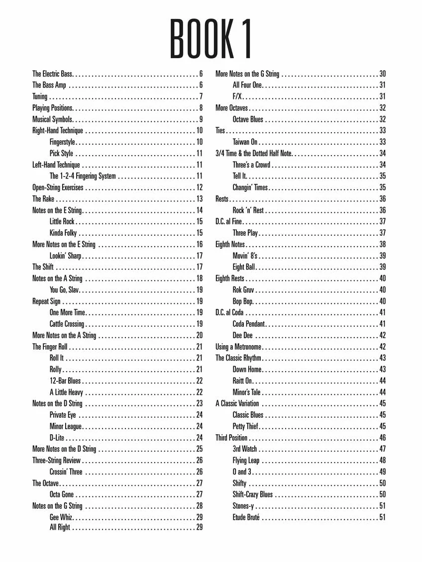 Hal leonard electric bass method - complete ed. - contains books 1,2, and 3 -