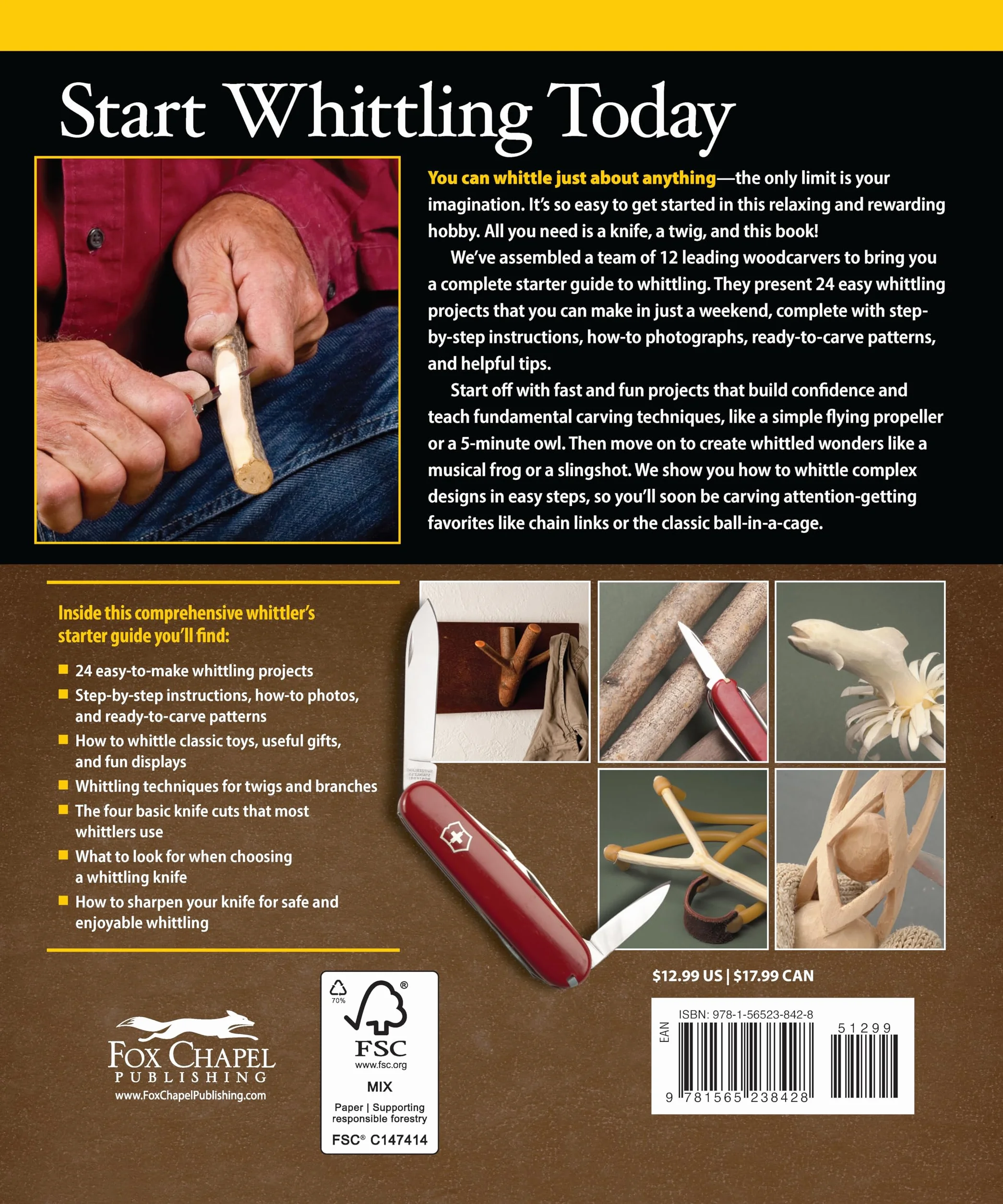Whittling Starter Guide: 24 Easy Projects for Weekend