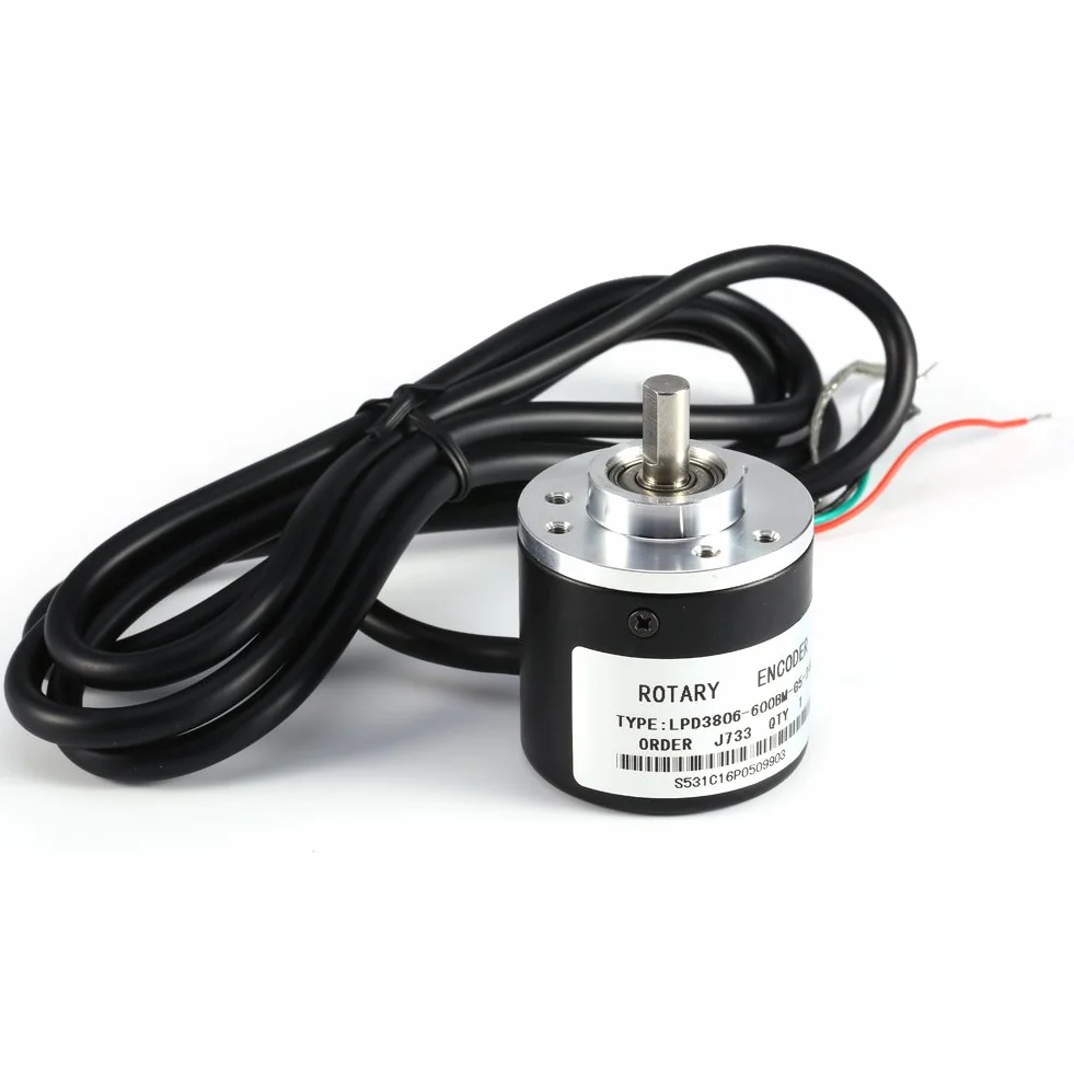 Enkoder Fotoelektryczny Inkrementalny 600 P/R 5V-24V AB 2-fazy Wał 6mm