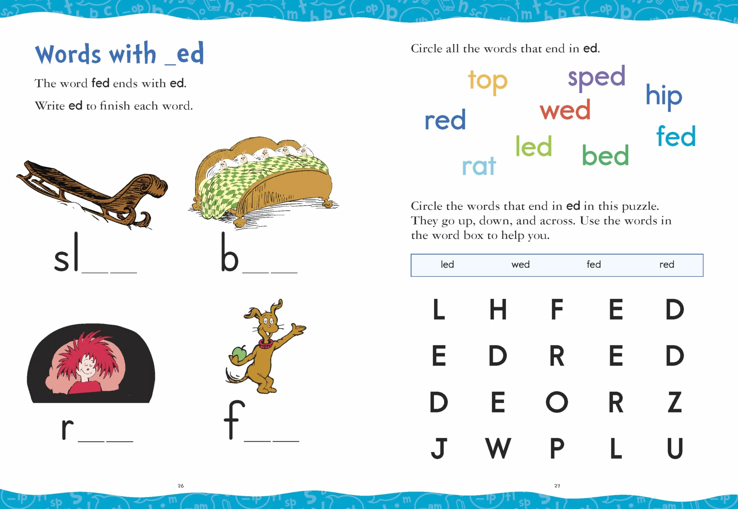 Dr. Seuss Phonics Level 1 Workbook: Learn to Read for Kids Ages 4-6