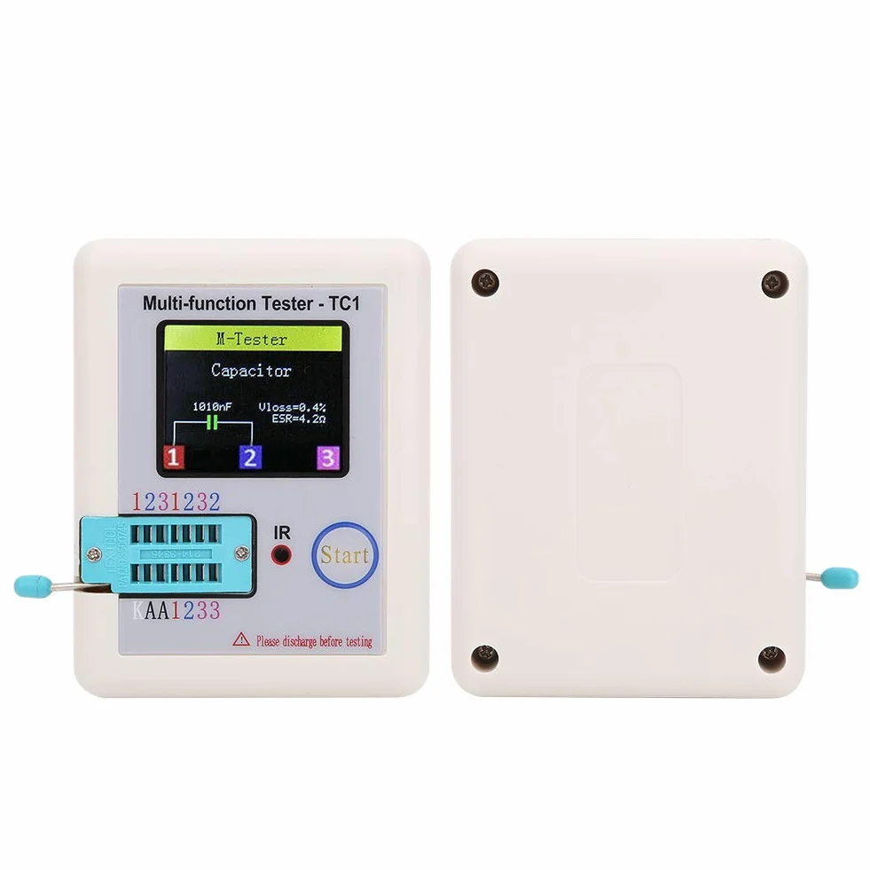 Multifunktionstransistortester, 3,5-Zoll-TFT-Bildschirm LCR-TC1 für Kondensatordioden Diodentester, LCR-TC1-Transistortester
