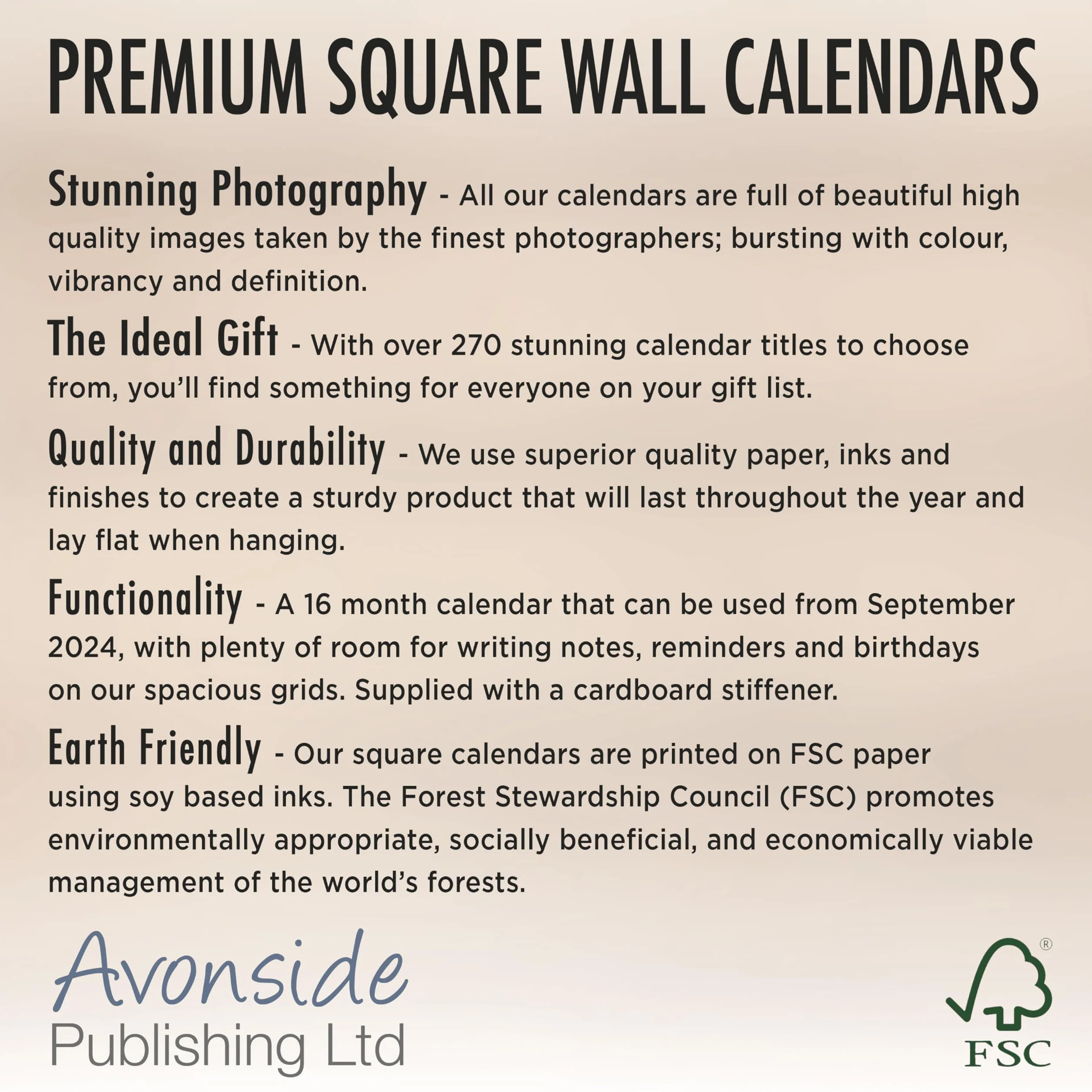 Castles Calendar 2025 Square Scenic Wall Calendar - 16 Month: Original Avonside-Kalender [Mehrsprachig] [Kalender]