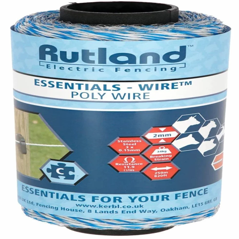 Rutland Essentials Poly Wire (250 m), biały/niebieski