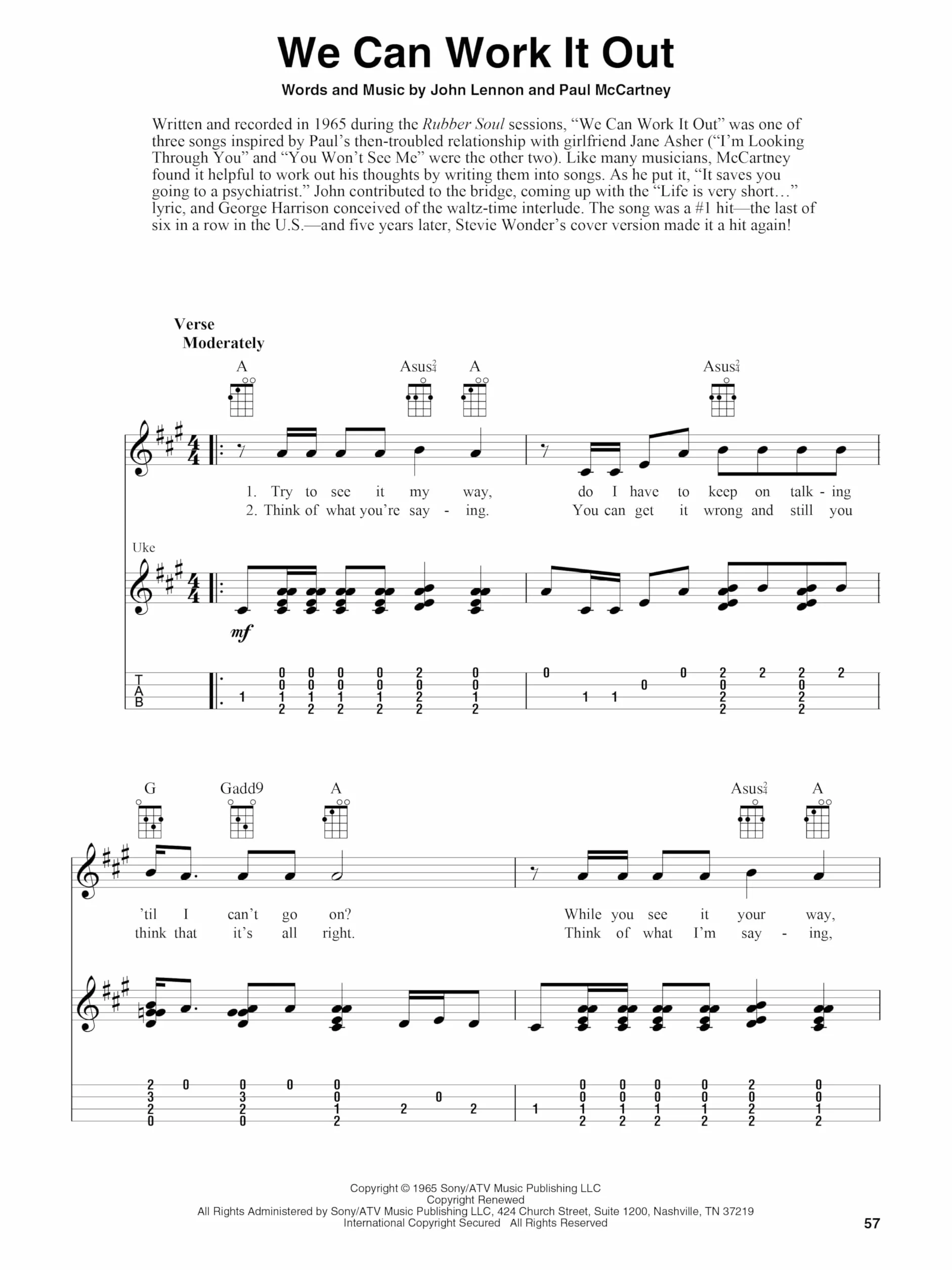 The Beatles for Fingerstyle Ukulele
