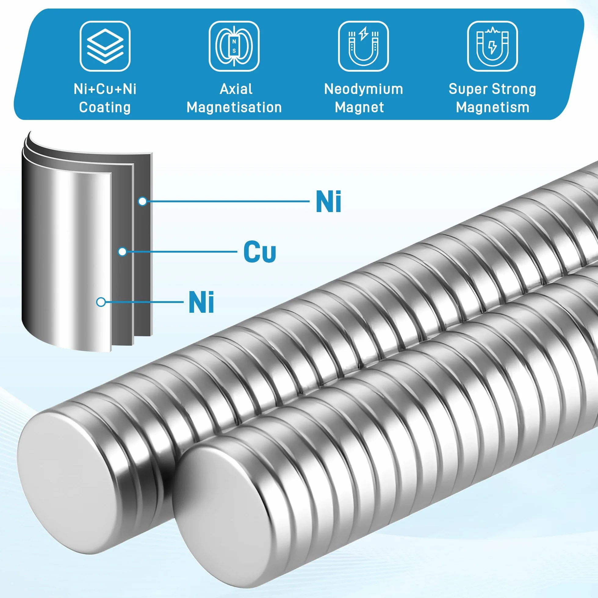 JIANTA 350 sztuk magnesów neodymowych, 4 rozmiary 10 x 4 x 2 mm, 5 x 4 x 3 mm, 5 x 1 mm, 3 x 1 mm, okrągłe + prostokątne, mocne małe magnesy na lodówkę, biuro, tablicę, rękodzieło