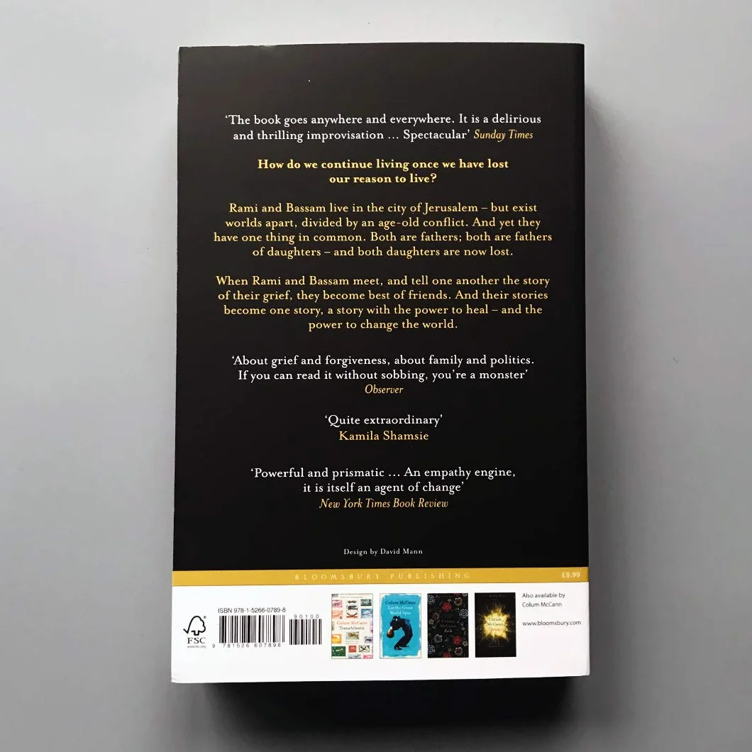 Apeirogon: a novel about Israel, Palestine and shared grief, nominated for the 2020 Booker Prize
