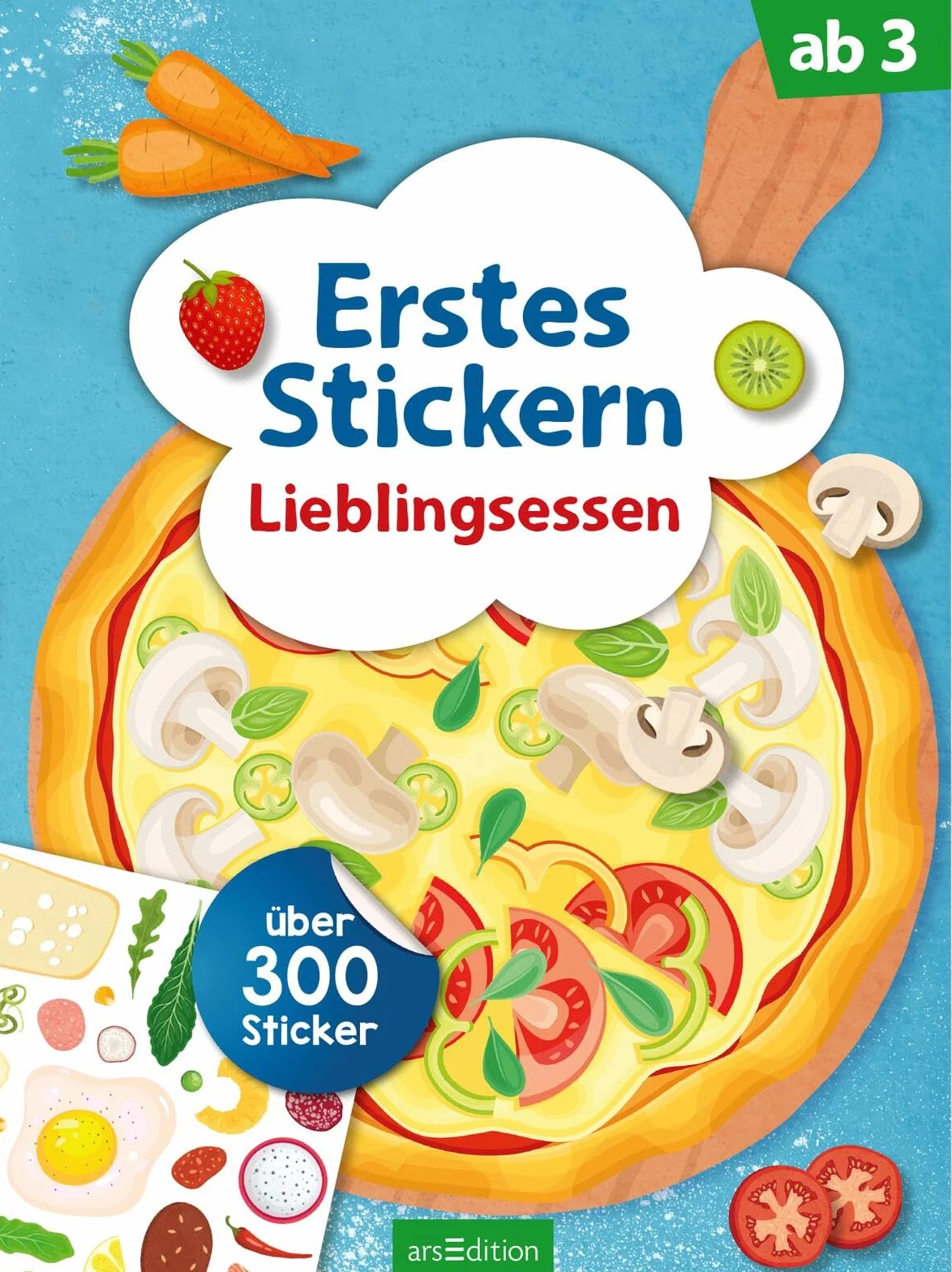 Erstes Stickern - Lieblingsessen: Über 300 Sticker