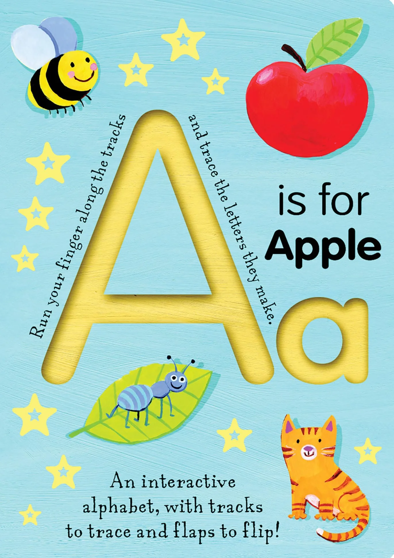 Interactive Alphabet Book with Tracks to Trace and Flaps to Flip