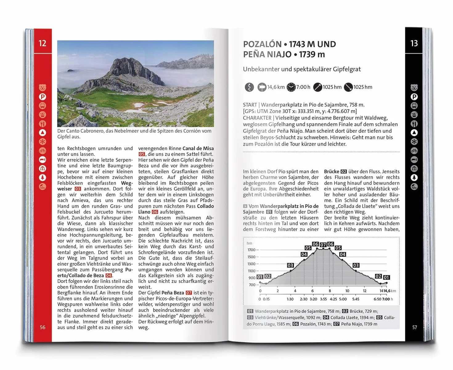 KOMPASS Wanderführer Picos de Europa 55 Touren Extra-Tourenkarte GPS-Daten zum Download