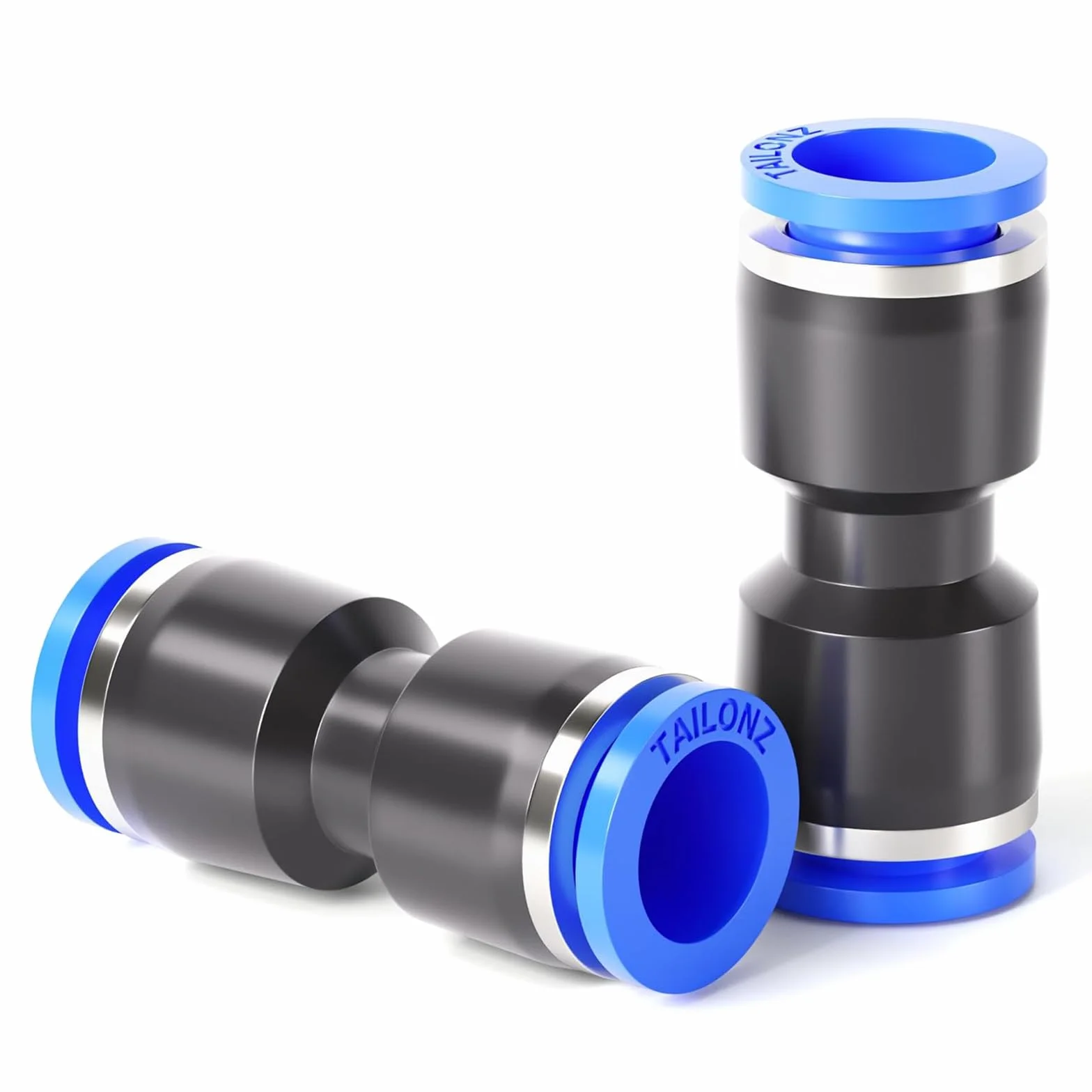 Tailonz Pneumatic Złącze szybkie wciskane PU-12 12mm 2-drożne niebieskie opakowanie 2