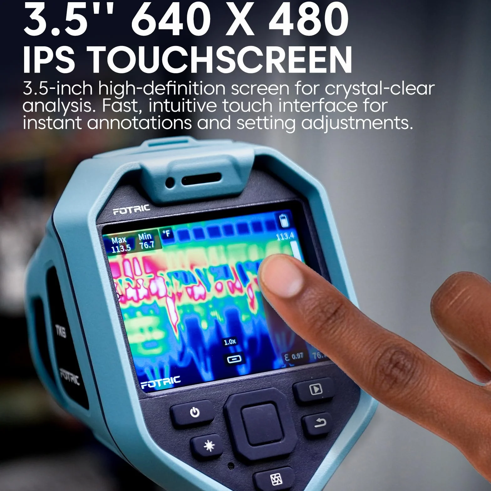 Kamera termowizyjna TK6 384x288 IR 25°x19° FOV ręczne ustawianie ostrości 5 MP -15,6°C do 550°C