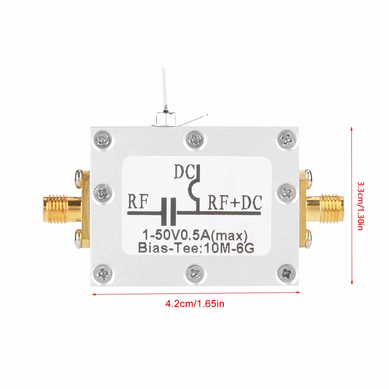 Estink Bias-T Trójnik Koaksjalny RF do Mikrofal, 10 MHz-6 GHz, Wysokiej Częstotliwości, 1 Sztuka