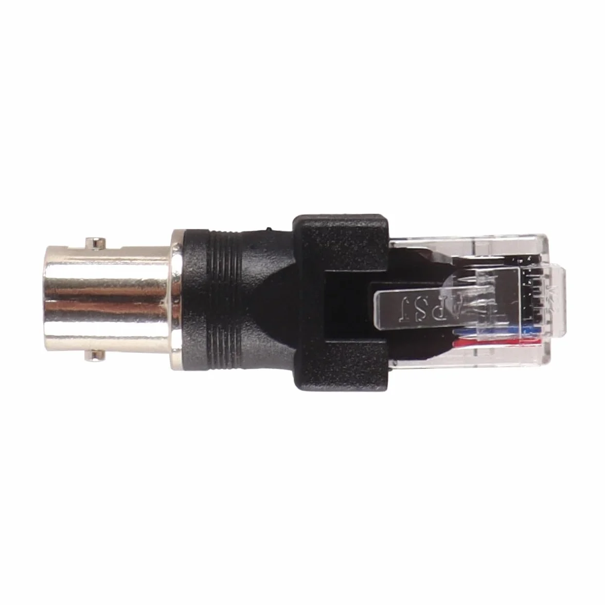 Alnicov 2 szt. adaptera łączącego złącze BNC żeńskie z RJ45 męskim, złącze koncentryczne RJ45 do złącza RF. Może być stosowany w testerach, wyszukiwarkach linii itp.