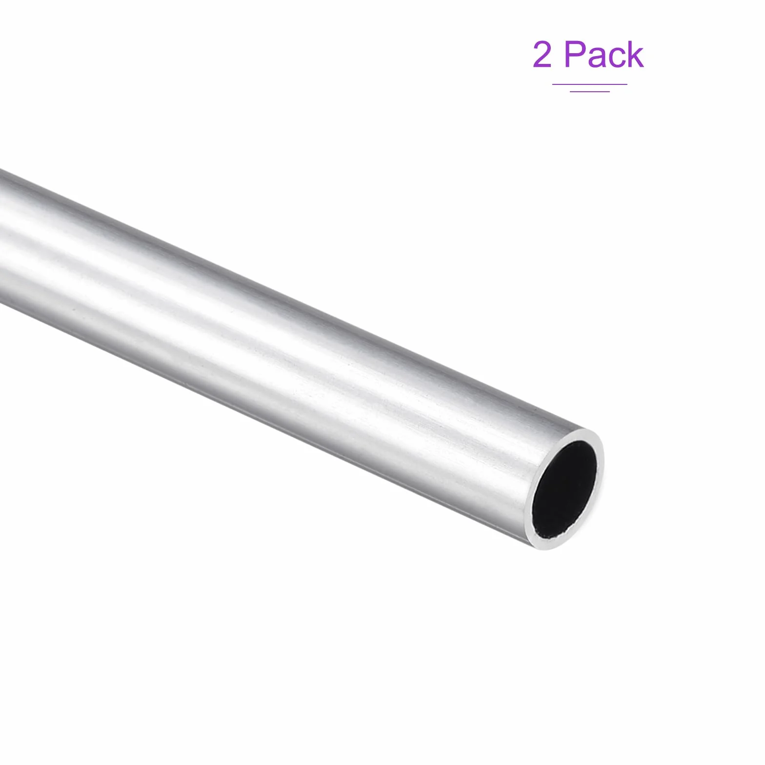 DMiotech 2-pak (10 mm śr. x 8 mm ID) 6063 aluminiowa okrągła rura o długości 250 mm przemysłowe metalowe rury do maszyn rama budowa projektów DIY