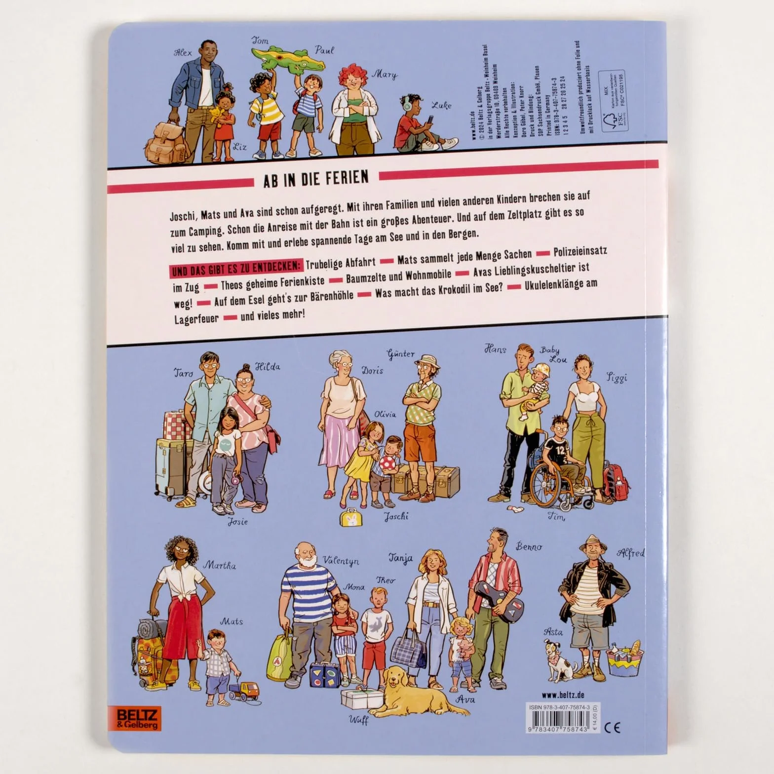Ab in die Ferien: Eine Wimmelbilder-Geschichte. Vierfarbiges Pappbilderbuch