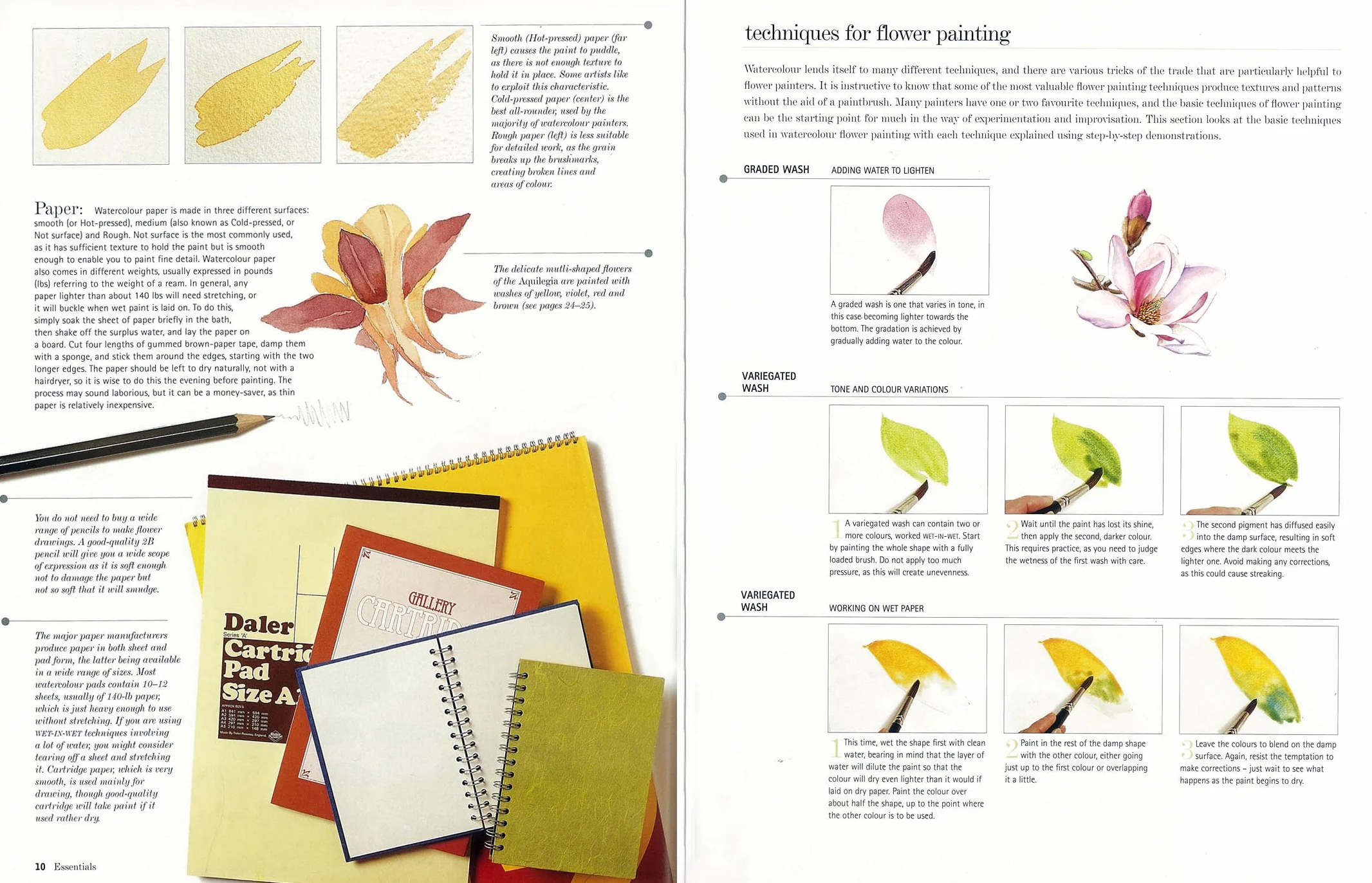 Kew Watercolour Flower Painter's A to Z: Illustrated Directory of Techniques for Painting 50 Popular Flowers