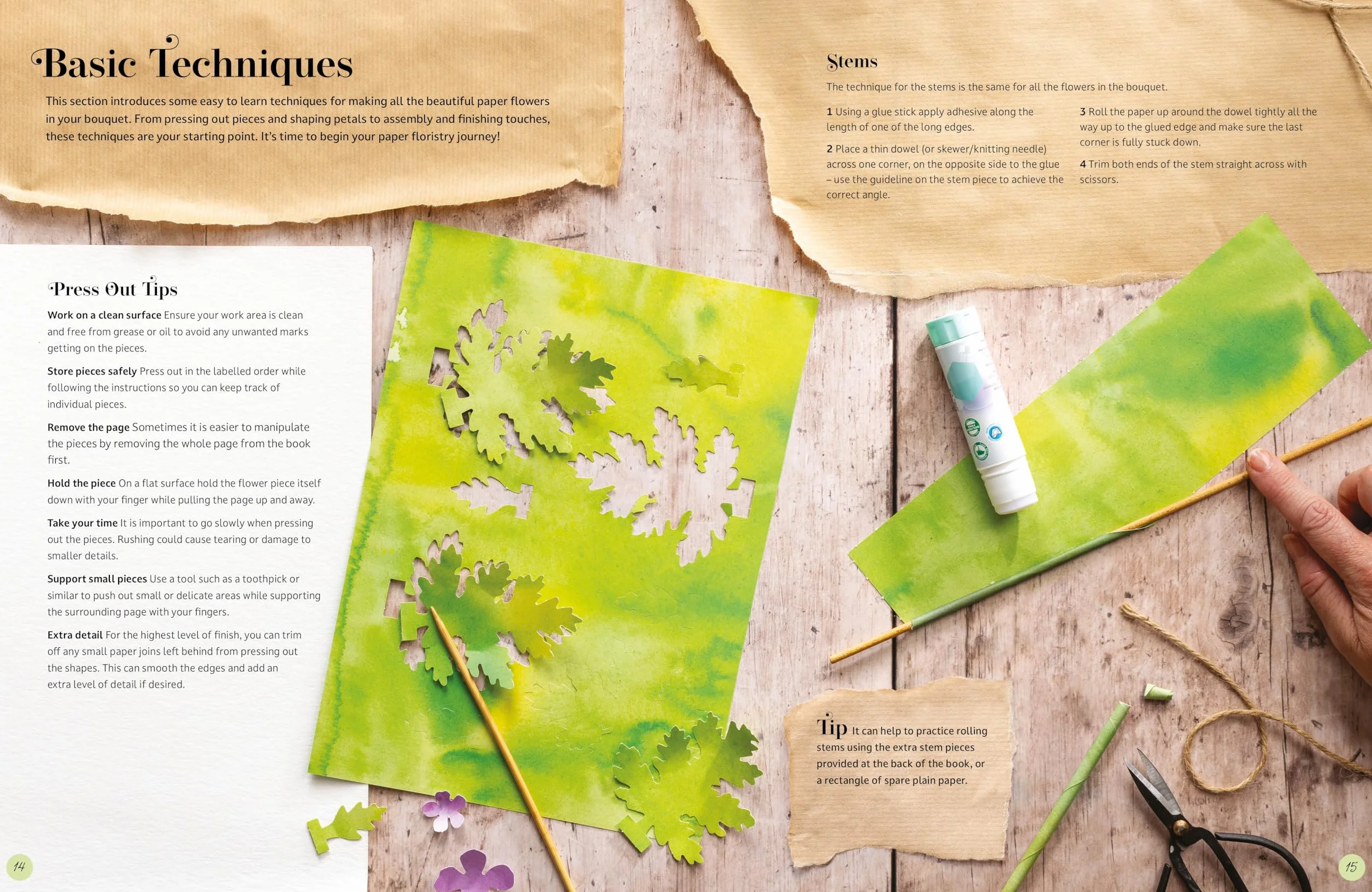 The Bouquet in a Book: Pre-Punched Pages to Press Out and Make: 1