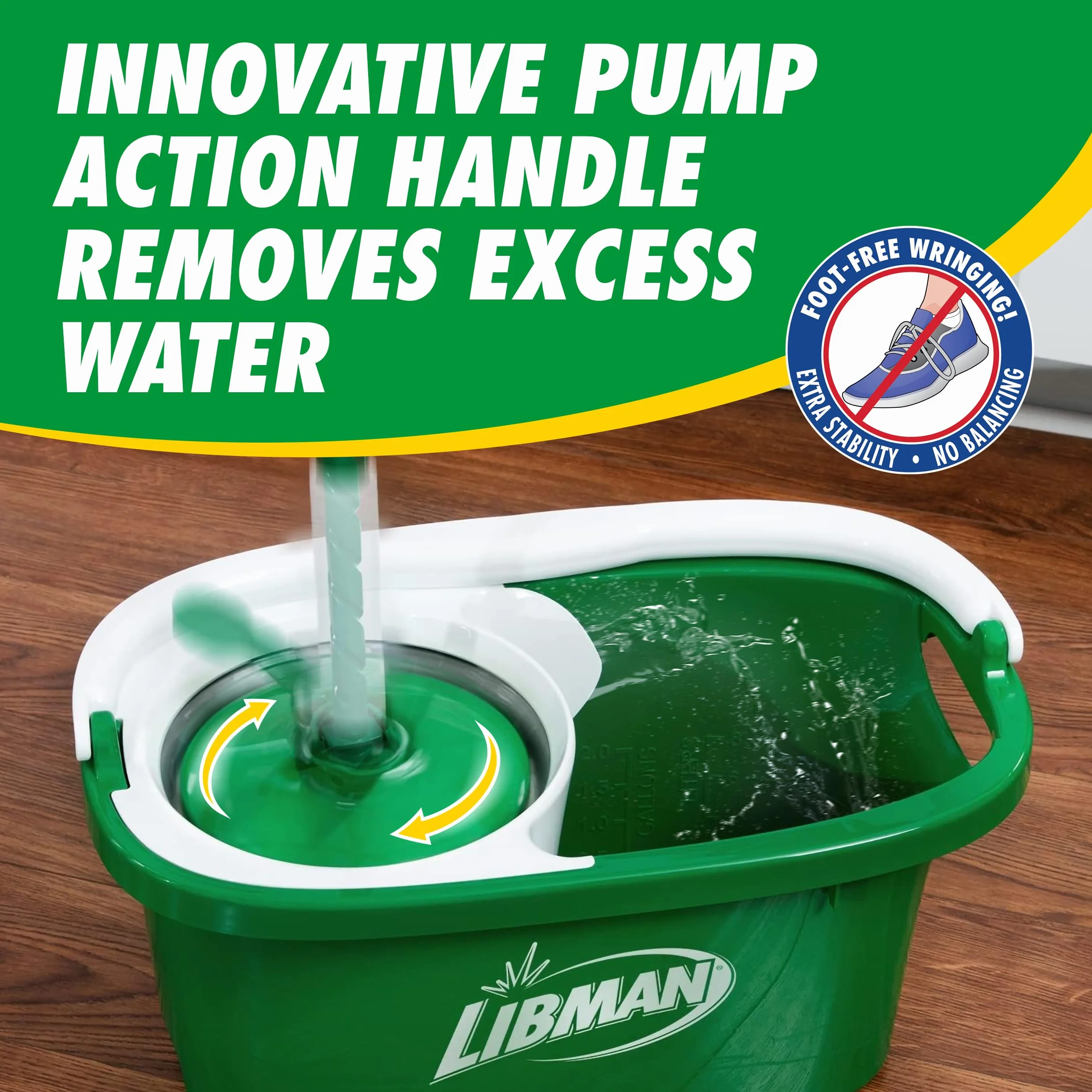 Libman Tornado Spin Mop System Plus 1 głowica uzupełniająca – kompletny system mopa zawiera wytrzymałą głowicę z mikrofibry, solidny uchwyt i 1 dodatkową zapasową głowicę do mopa, bezpieczny na