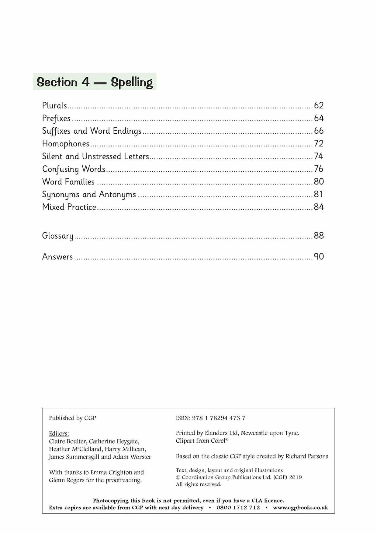 KS2 English Grammar Punctuation and Spelling Workbook Ages 7-11