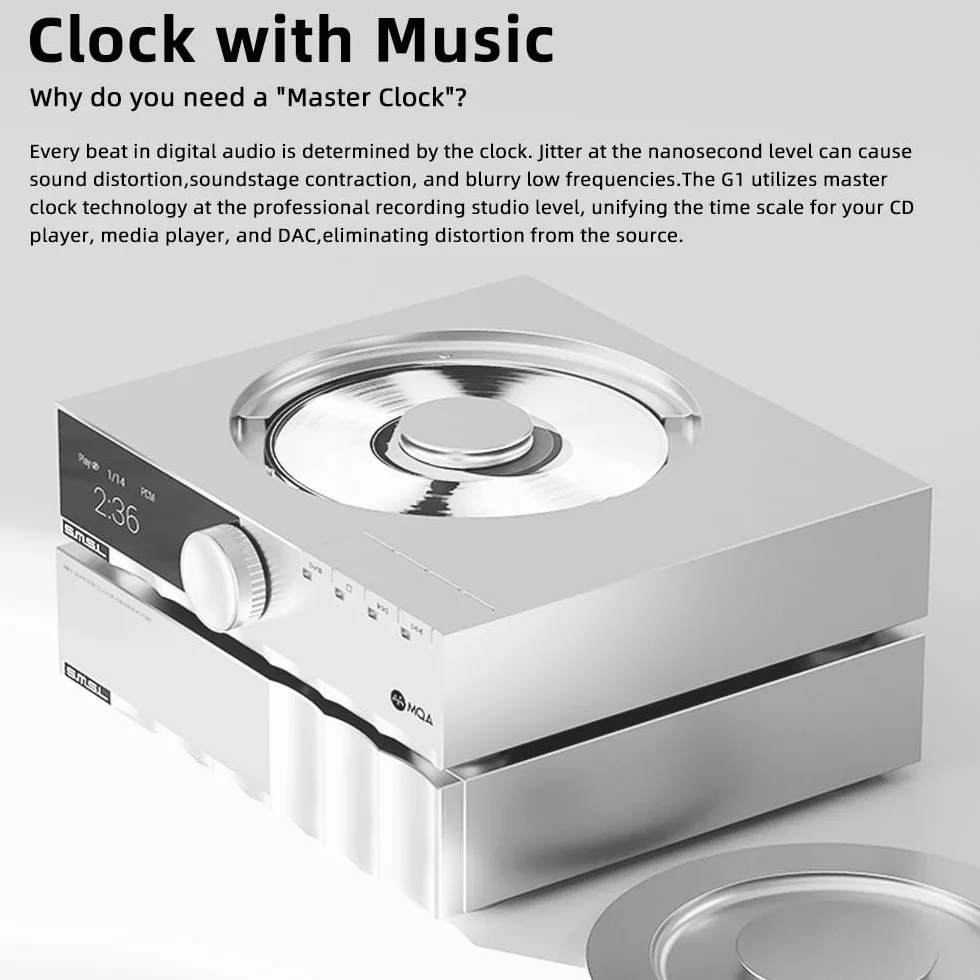 SMSL G1 zewnętrzny zegar główny 10 MHz cyfrowy precyzyjny oscylator kryształowy napęd wielokanałowy do odtwarzacza CD/DAC
