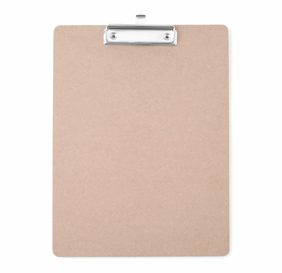 HENDI Podkładka z klipsem, z metalowym klipsem, otwór do zawieszania, do menu lub karty dnia, clipboard, podkładki do pisania, 240x330mm, MDF