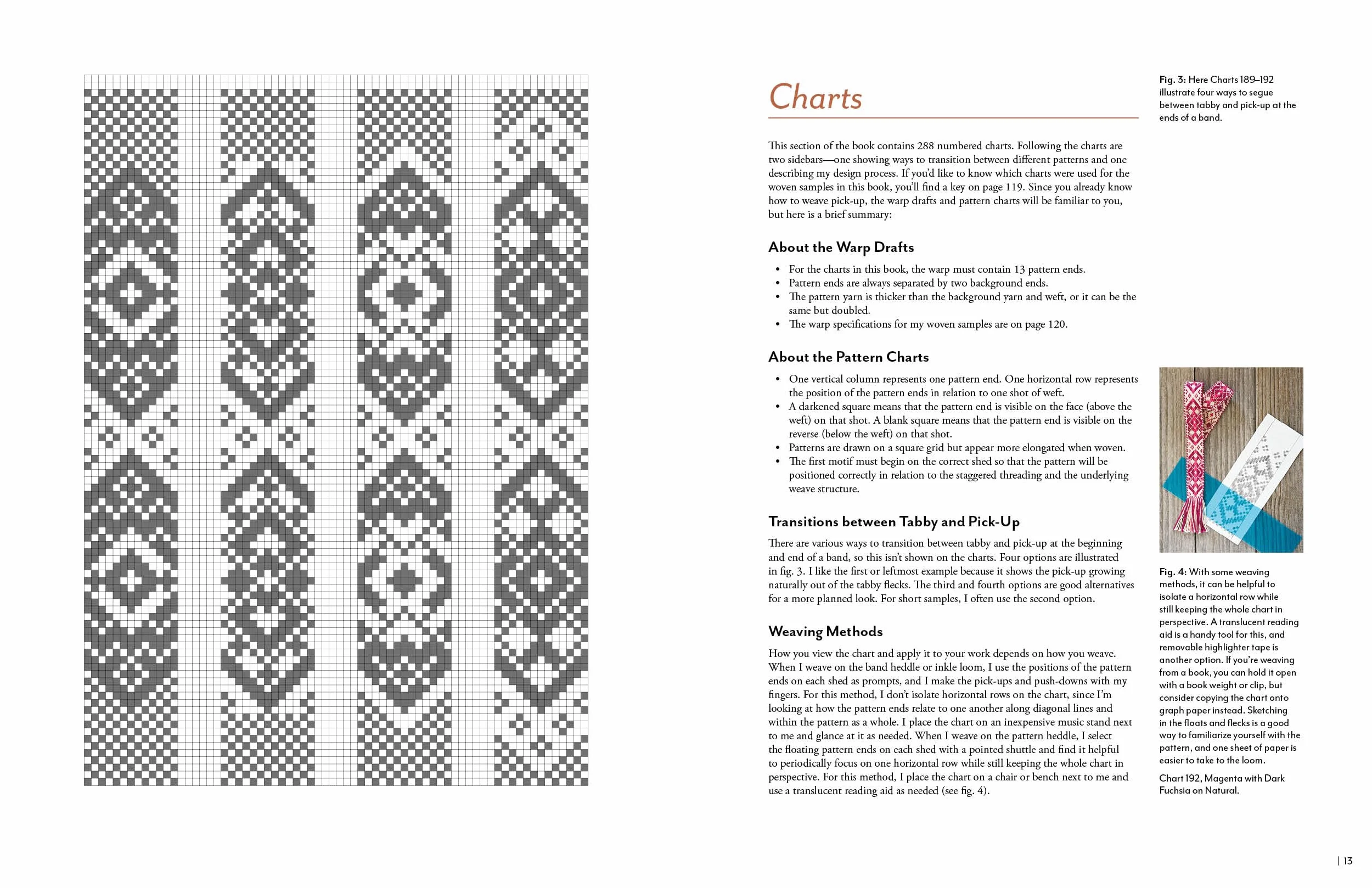 Pick-Up Bandweaving Designs: 288 Charts for 13 Pattern Ends