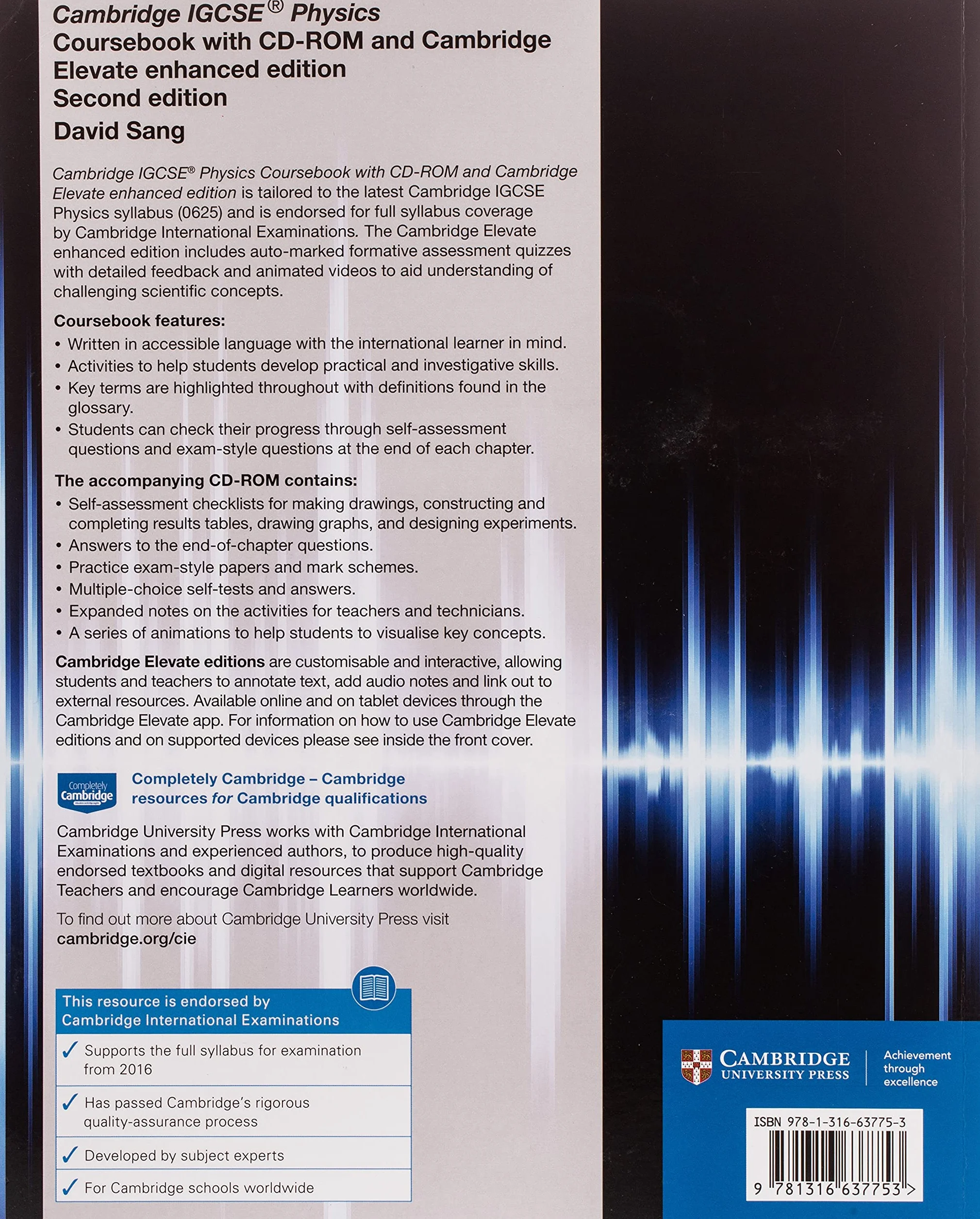 Cambridge IGCSE Physics Coursebook with CD-ROM and Cambridge Elevate Enhanced Edition 2 Years