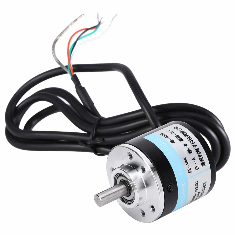 Enkoder Fotoelektryczny Inkrementalny 600 P/R 5V-24V AB 2-fazy Wał 6mm
