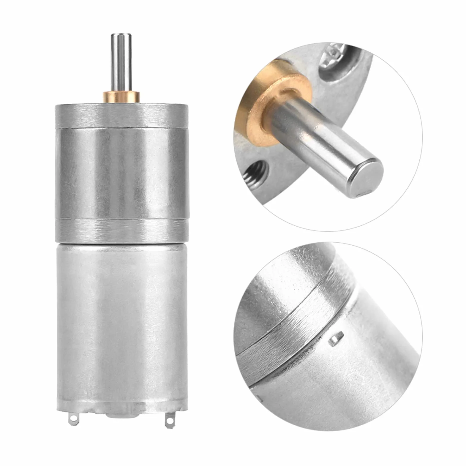 DC Getriebemotor, 25mm DC 12V 25GA-370 Low Speed Metall Getriebemotor für elektronische Sperre(12V 1000RPM)