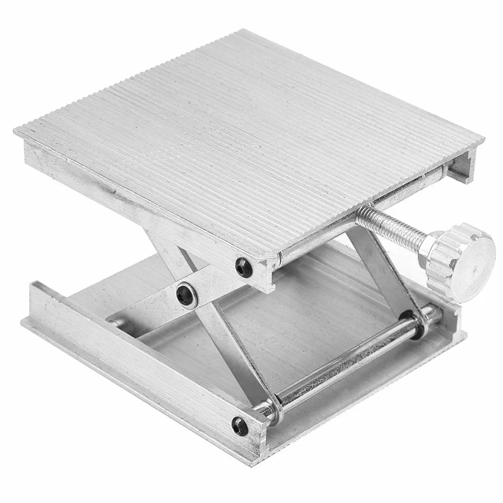 Platforma Podnośna Laboratoryjna 90x90mm, Stojak do Poziomowania Narzędzie Pomiaru Podłogi, Stop Aluminium