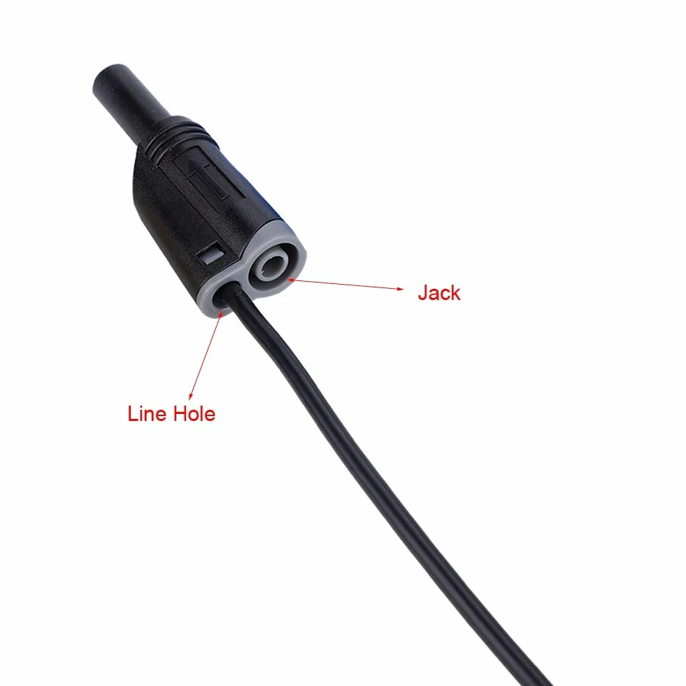 5 sztuk 3,3 stopy P1050-1 4mm przewód pomiarowy wtyczka bananowa bezpieczeństwo miękki silikon drut stos przewód pomiarowy 14AWG do multimetru