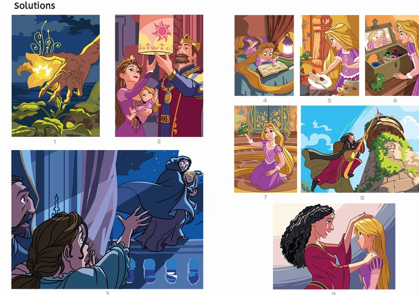 Coloriages mystères spécial film - Raiponce: Colorie les chiffres et découvre l'image