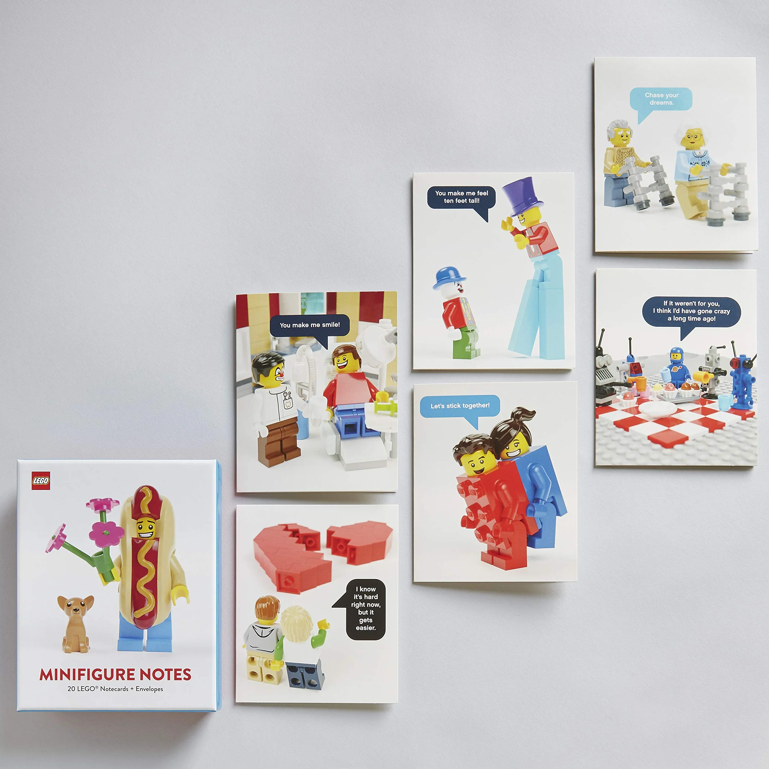 LEGO Minifigure Notes: 20 Notecards and Envelopes