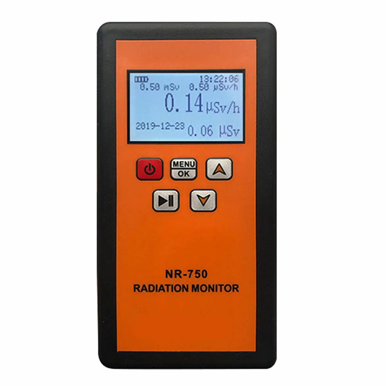 Geiger NR-750 przenośny detektor promieniowania jądrowego, wyświetlacz LCD, detektor promieniowania jądrowego, radioaktywny tester domowy β Y, rozpoznawanie wibracji dźwiękowych, potrójny
