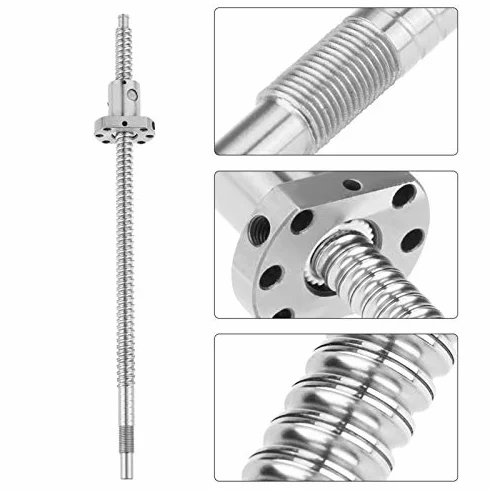 Ausla Śruba Kulowa SFU1204 300mm z Nakrętką Kulową Przeciwluzowa 12mm Skok 4mm do CNC