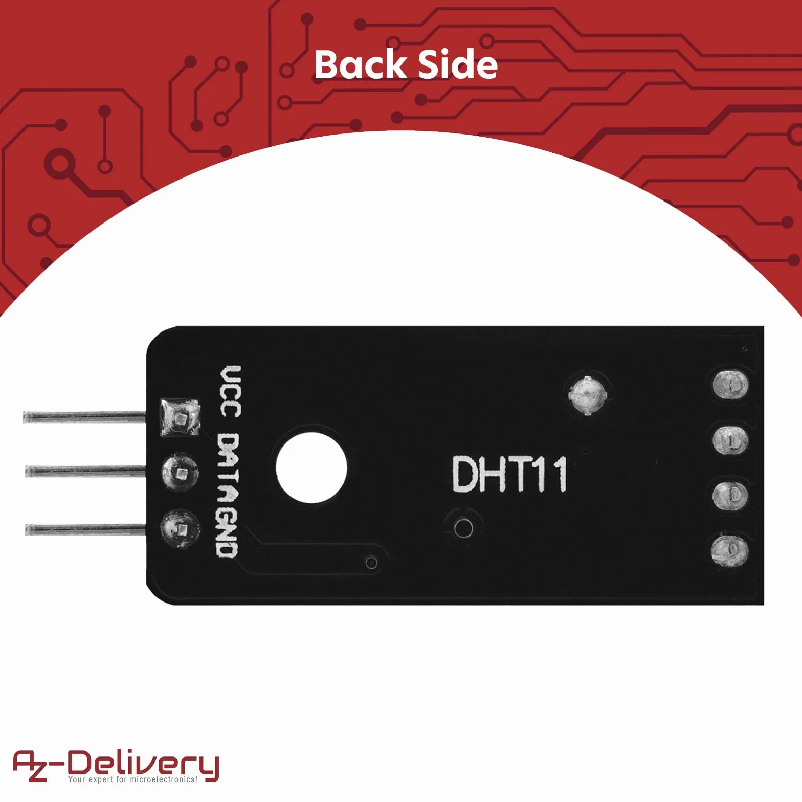 AZDelivery KY-015 DHT 11 Moduł czujnika temperatury kompatybilny z Arduino i Raspberry Pi w tym e-Book!