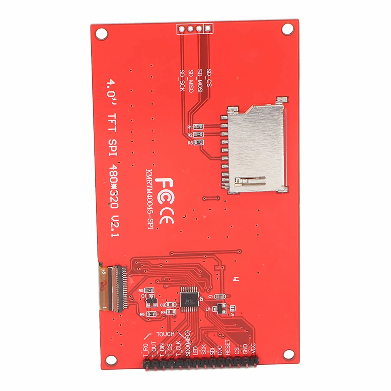 4-calowy Wyświetlacz SPI TFT LCD, 4-calowy Panel Dotykowy ILI9488 LCD 480x320 3,3 V 5 V z Gniazdem Karty Pamięci, moduł Ekranu LCD z Rysikiem