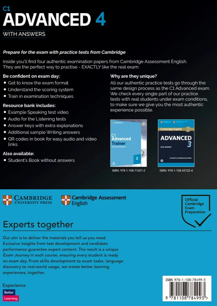C1 Advanced 4 Student's Book with Answers & Audio Resource Bank