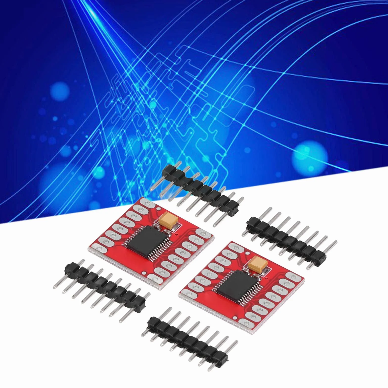 2 zestawy Moduł napędu silnika - Dual Driver Controller Board H Bridge do silnika stałego i krokowego z zabezpieczeniem nadprądowym, TB6612FNG H Bridge 21 x 21 mm / 0,83 x 0,83 cala