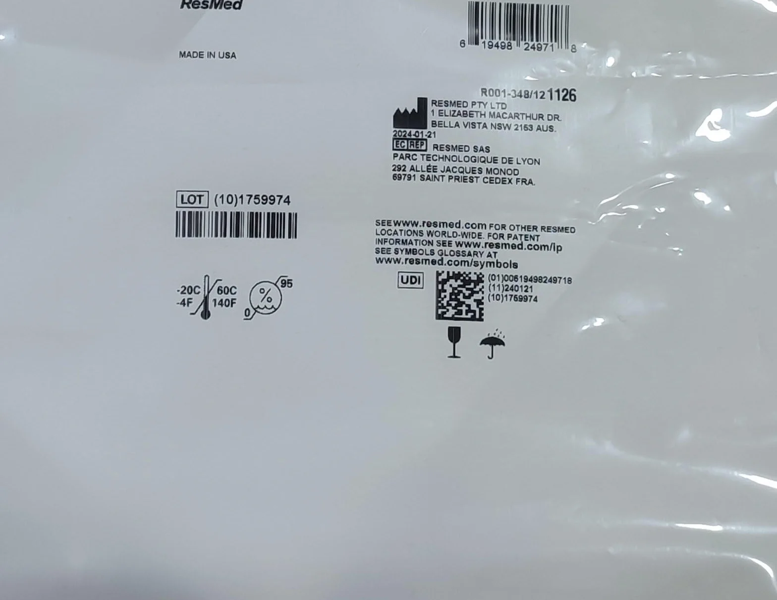 Zamiennik poduszki kompatybilny z ResMed AirFit N30i QuietAir Medium 63870