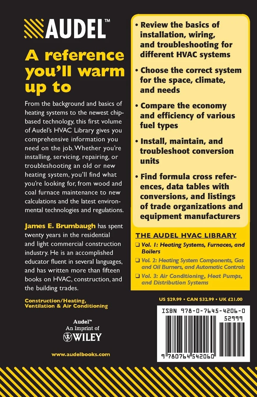 Audel HVAC Fundamentals Volume 1: Heating Systems, Furnaces and Boilers