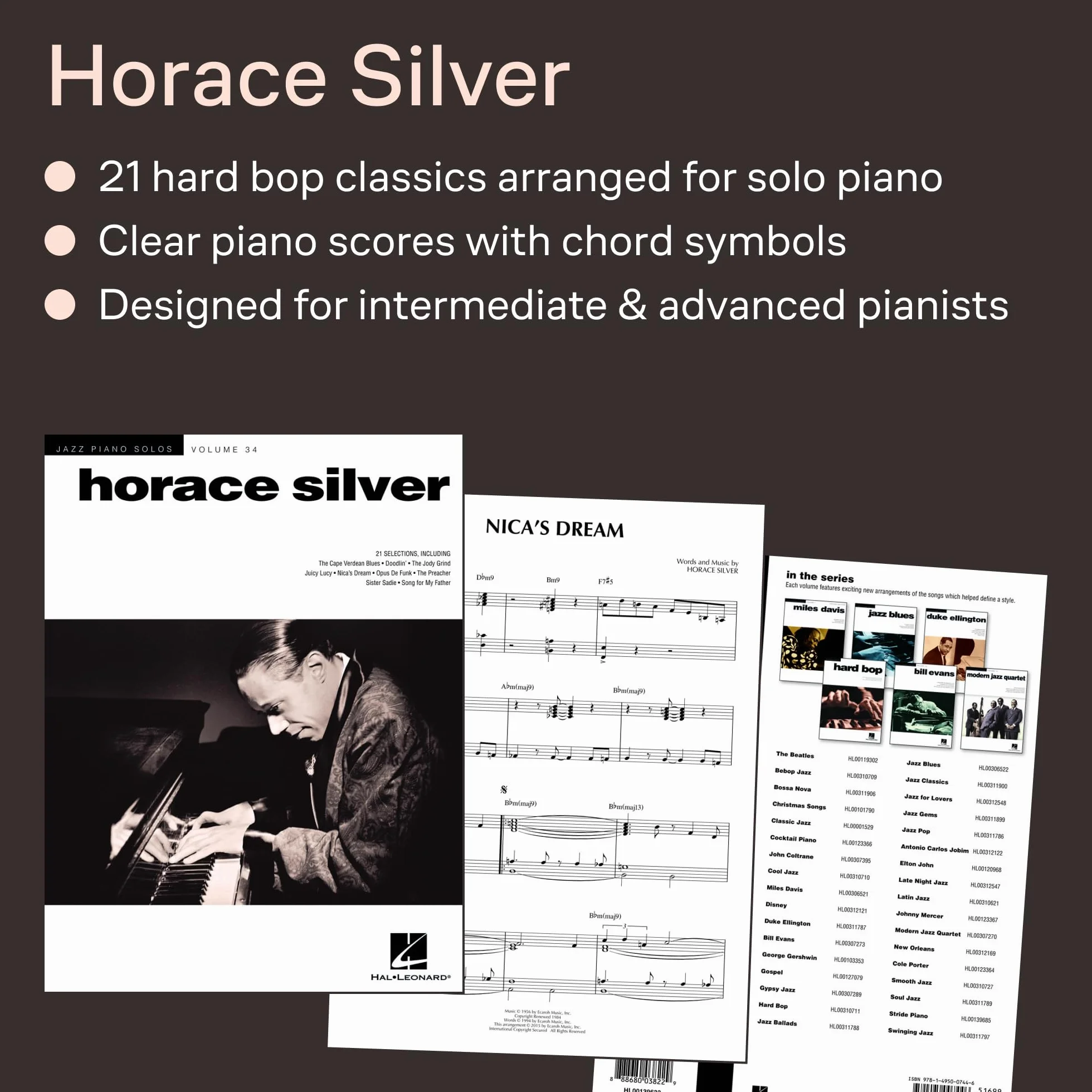 Horace silver piano: Jazz Piano Solos Series Volume 34