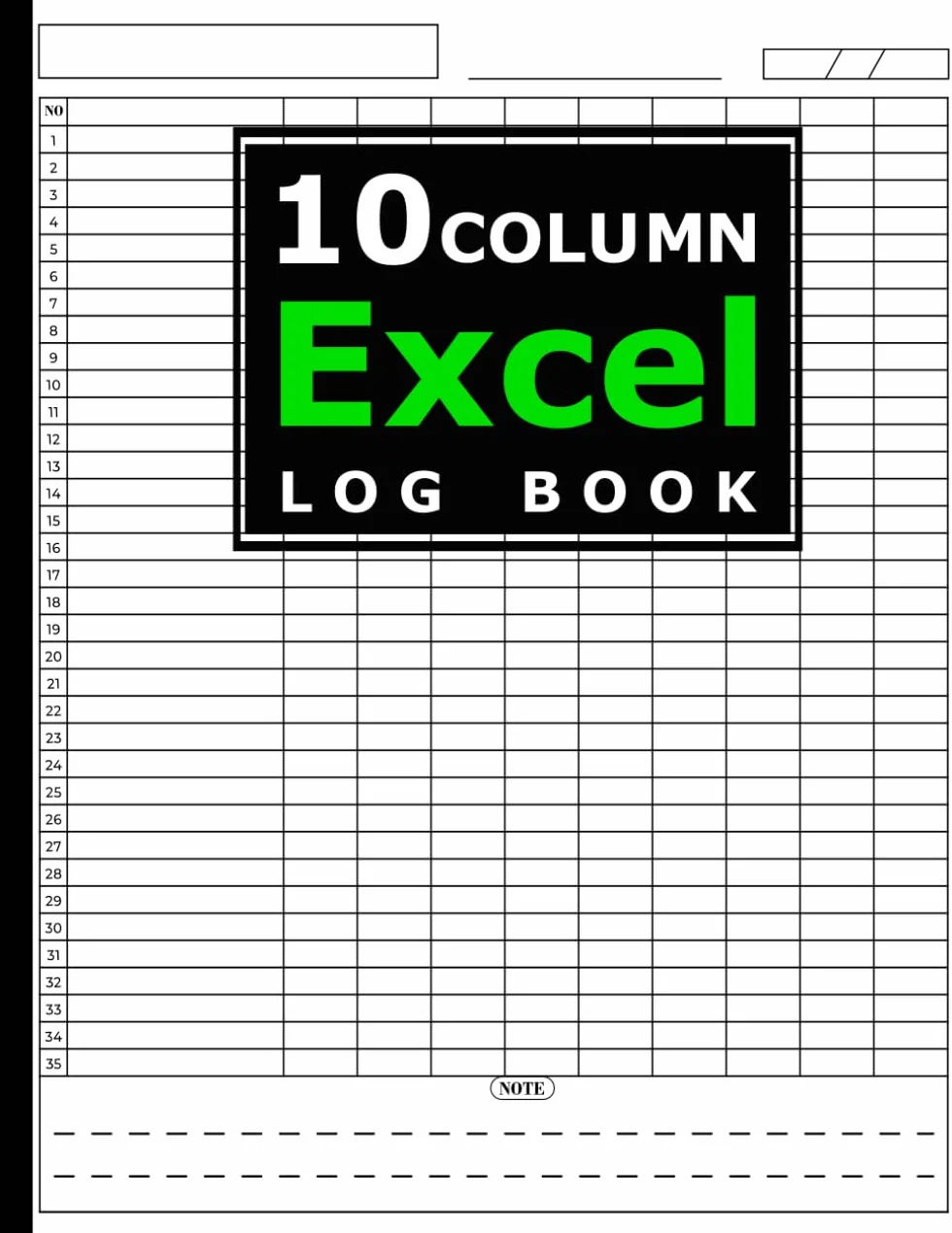 10 Column Excel Log Book; 10 Column Excel Notebook, Customizable Log Book 10 Column, Ten Column Notebook, Columnar Pad, Multipurpose Record Logbook, ... Bookkeeping , Blank Spreadsheet Notebook: V 2