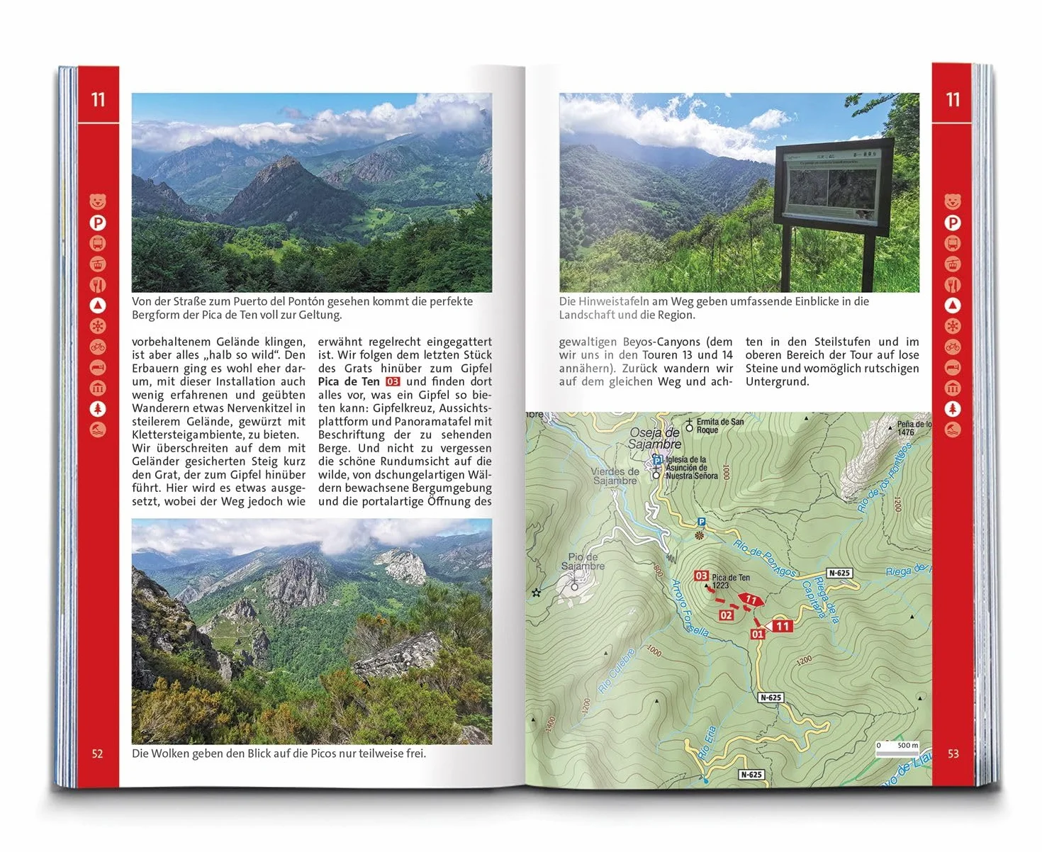 KOMPASS Wanderführer Picos de Europa 55 Touren Extra-Tourenkarte GPS-Daten zum Download