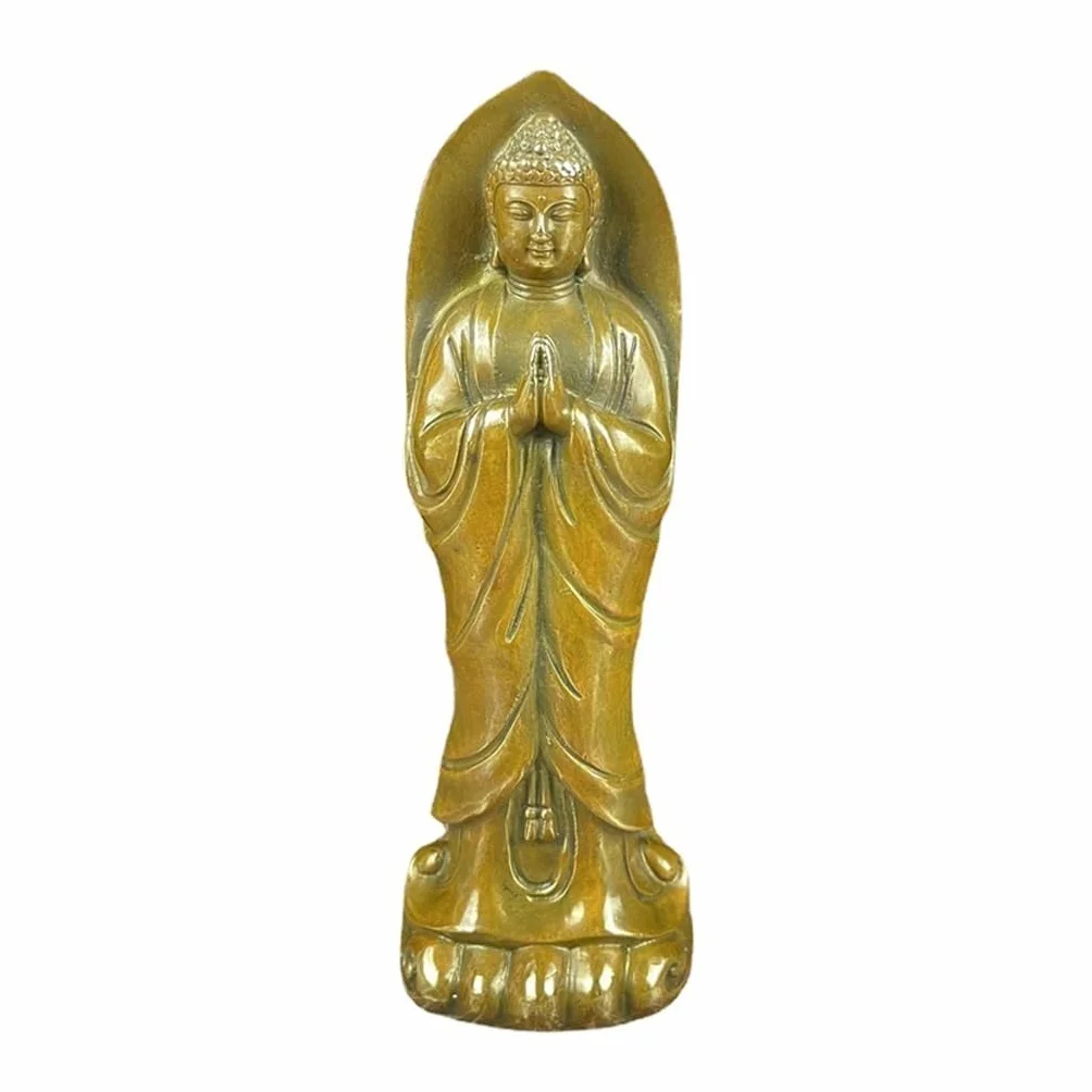 Posąg Buddy do wnętrz Antyczne ozdoby kultu domu mosiądz dekoracja domu statua pokój medytacyjny bodhisattwa dekoracja medytacyjna statua buddy figurka rzeźba
