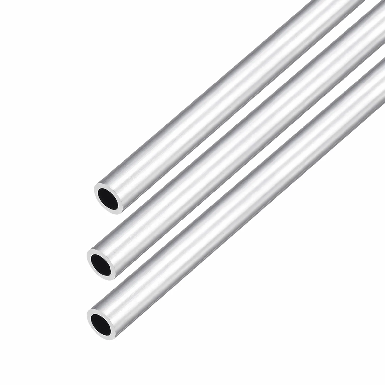 DMiotech 3-pak (8 mm średnica zewnętrzna x 5 mm ID) 6063 aluminiowa okrągła rura o długości 250 mm przemysłowe metalowe rury do budowy ram maszyn projekty DIY