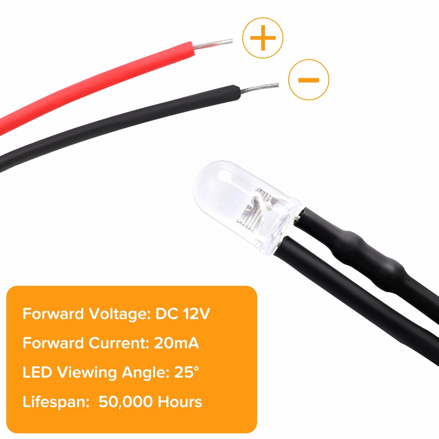 30 Sztuk 5mm 12V Przewodowe Diody LED Światło, Czerwony, 20cm Przewodowe Diody LED + 30 Sztuk 5mm Plastikowy Uchwyt