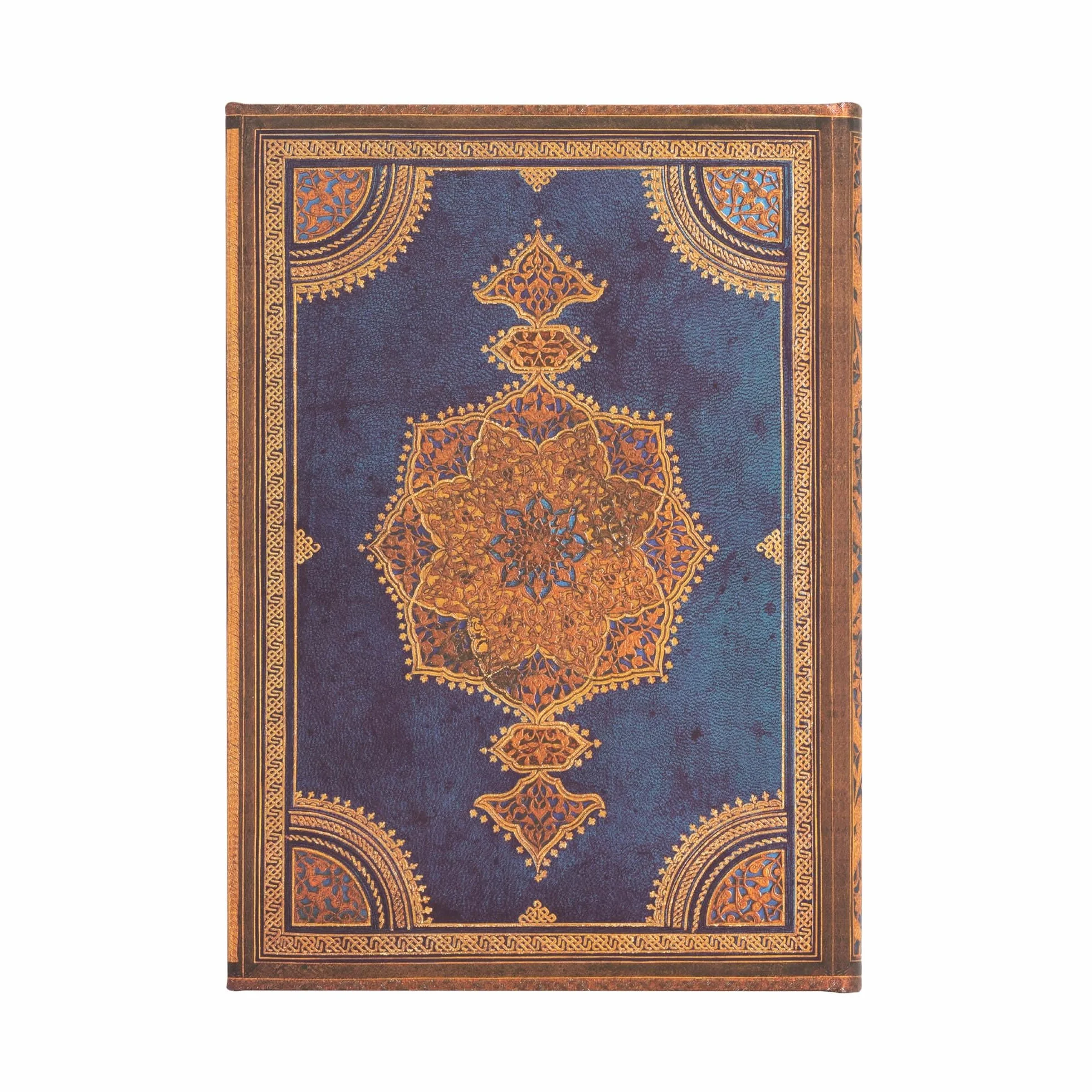 Carnet rigide Paperblanks Safavide Indigo Midi Non ligné 144p.: Hardcover, 120 gsm, ribbon marker, memento pouch, wrap closure
