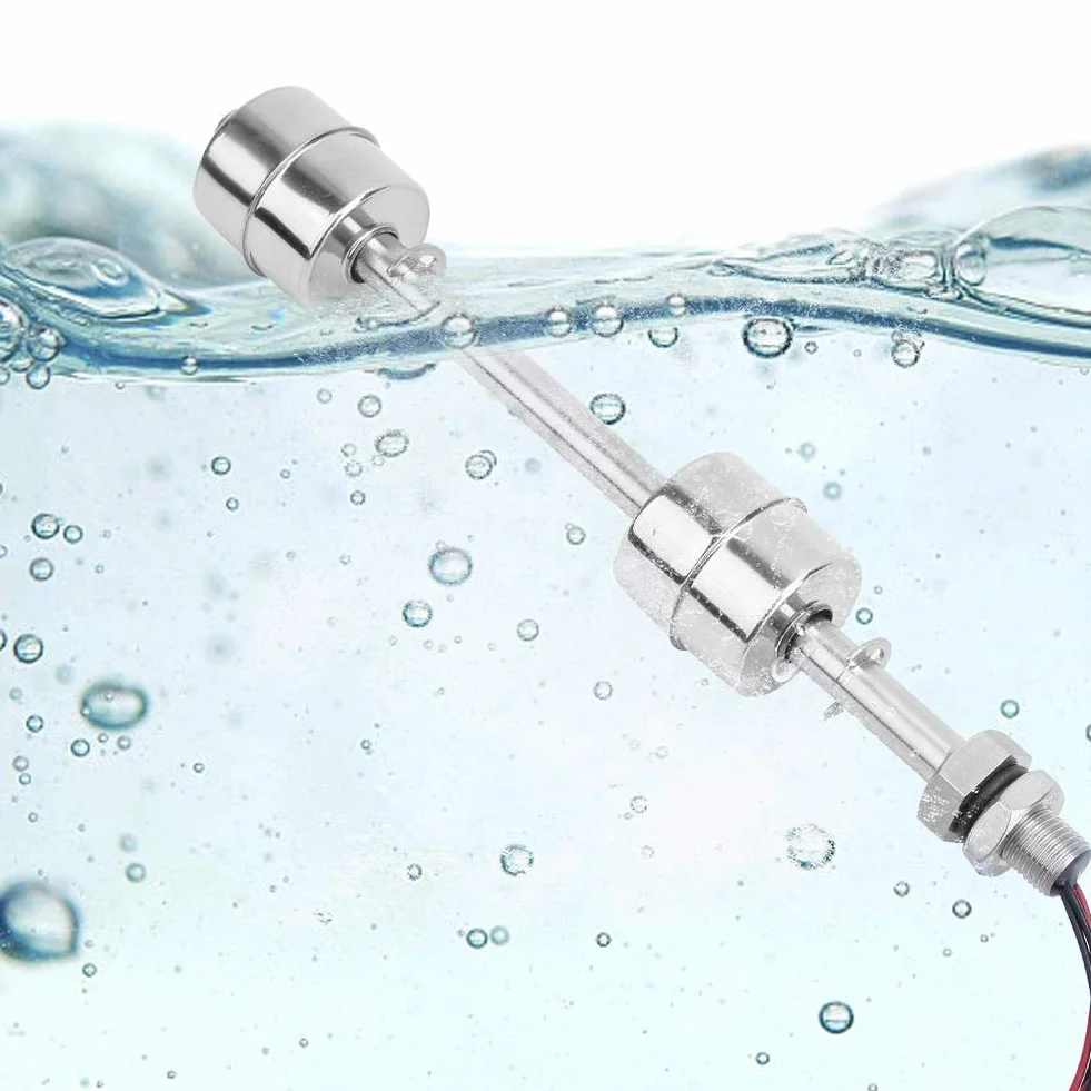 Przełącznik pływakowy DC 0~110 V stal nierdzewna podwójna kulka regulator poziomu wody 150 mm
