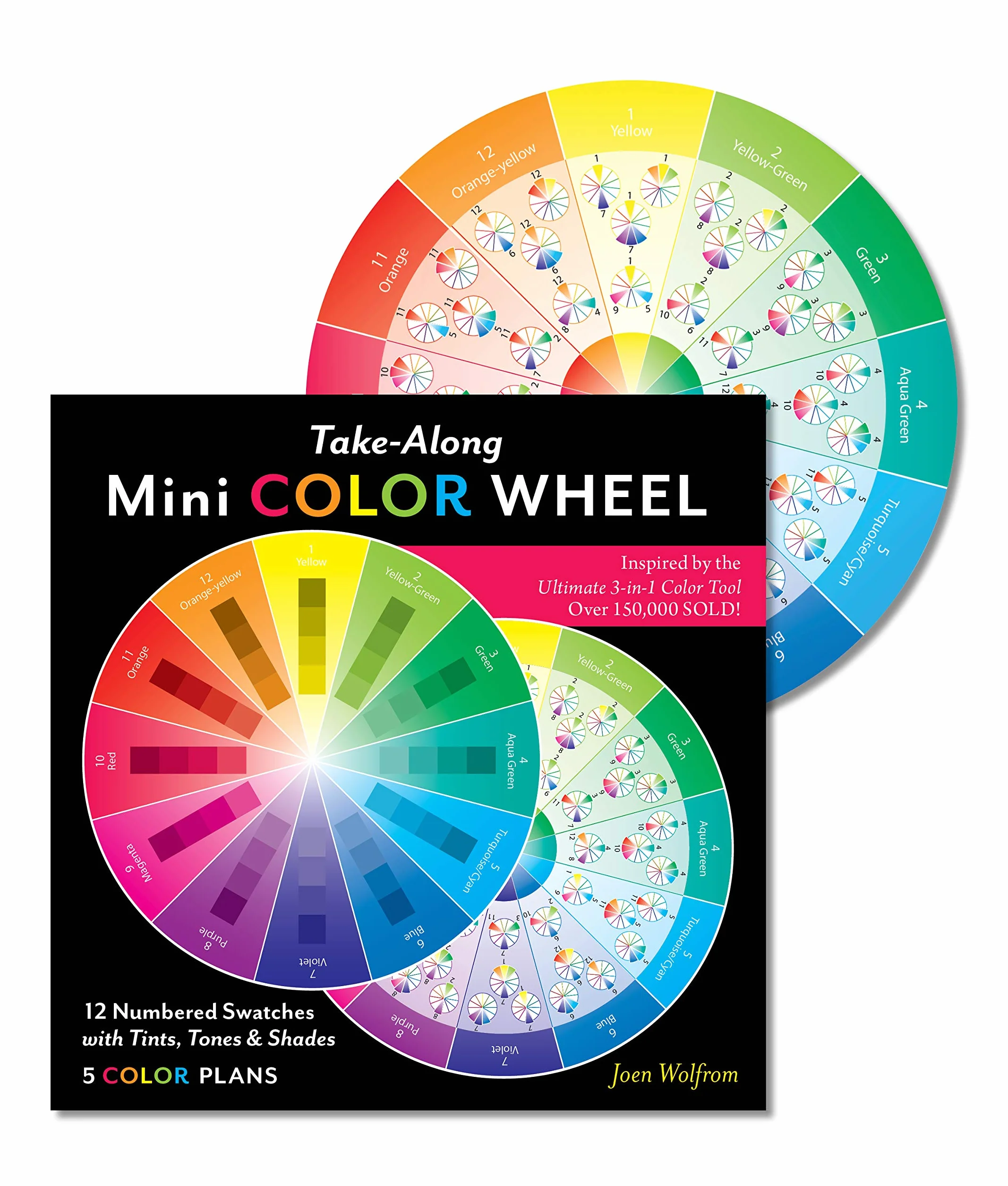 Take-Along Mini Color Wheel: 12 Numbered Swatches with Tints & Shades, 5 Color Plans